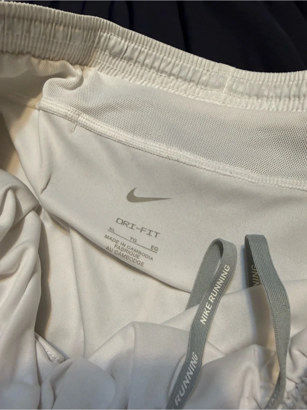 Nike Women’s Dri-FIT Running Shorts — White & Orange - Picture 2 of 4